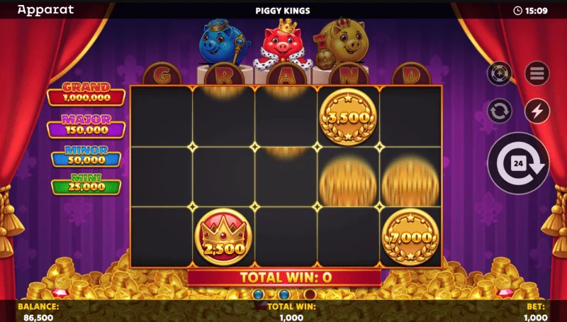 Piggy Kings - Écran Buy Feature et sélection d'achat